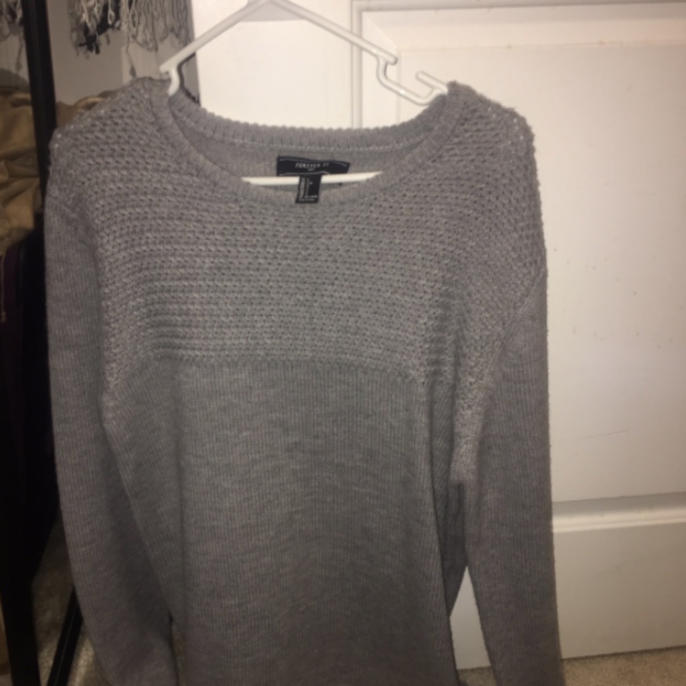 Gray Forever 21 Men Winter Sweater
